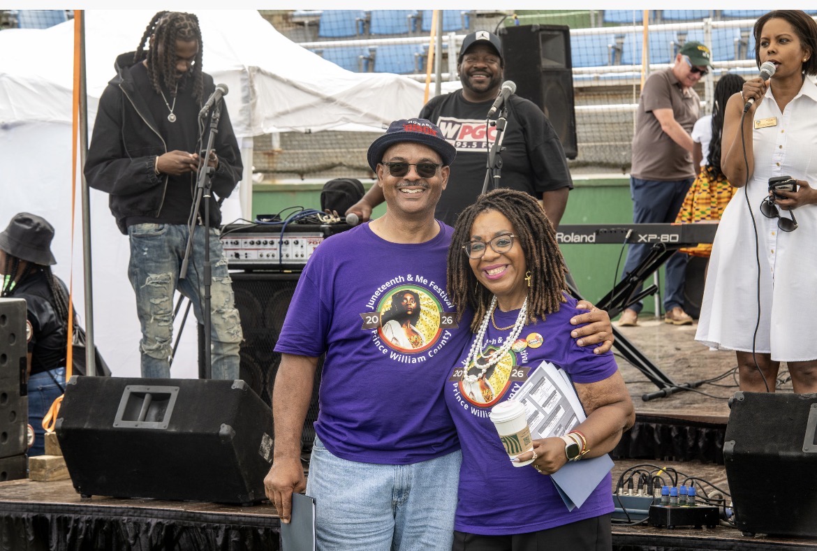 Juneteenth & Me Festival hosts on stage